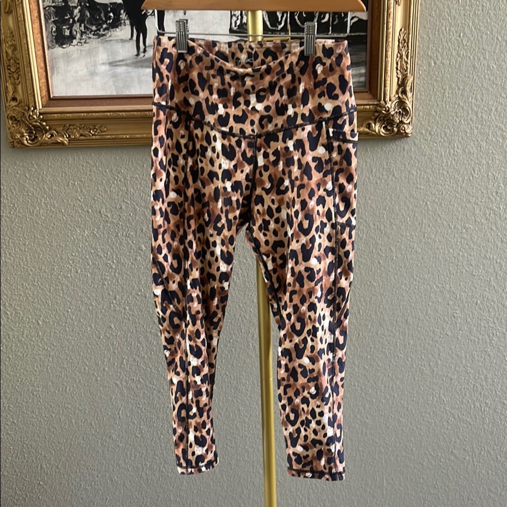 Gottex Brown and Black Leopard Print Leggings